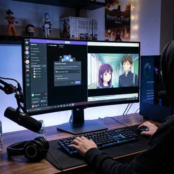 how to stream anime on discord